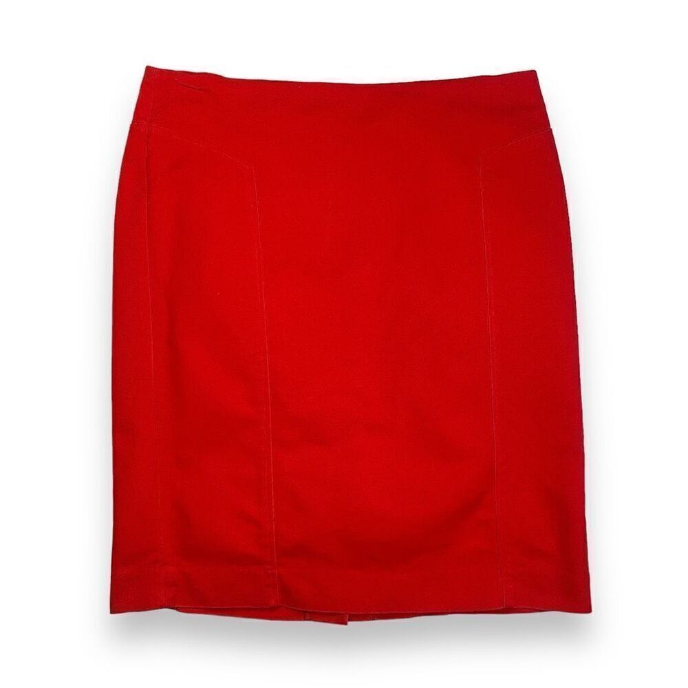 Willi Smith Fire Red Pencil Skirt Sz 8-10